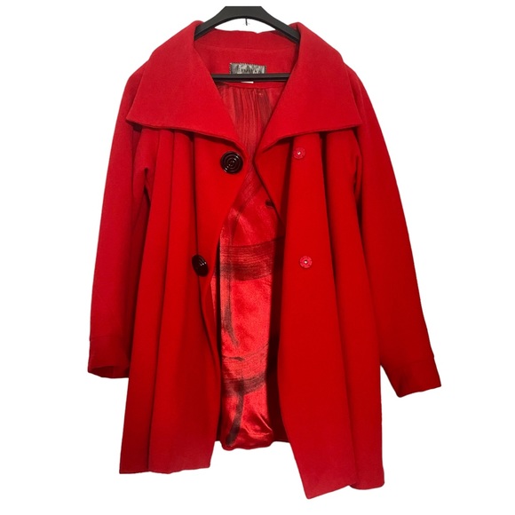 Stunning Red (2) Piece 100% Wool Jermikko Suiting Separates - Picture 3 of 16